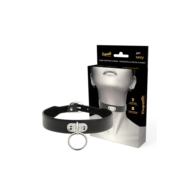 Collier ras de cou noir avec boucle Coquette Chic