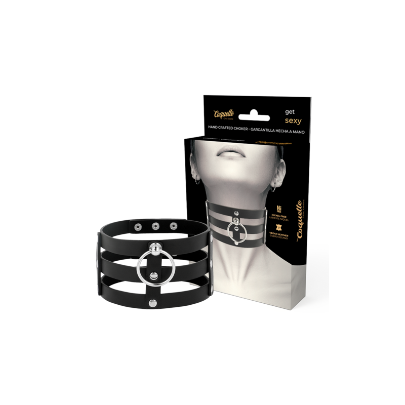 Collier ras de cou noir triple Coquette Chic