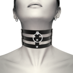 Collier ras de cou noir triple Coquette Chic