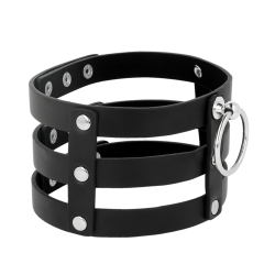 Collier ras de cou noir triple Coquette Chic