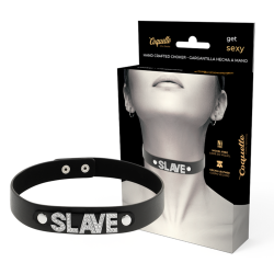 Collier ras de cou noir Slave Coquette Chic