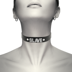 Collier ras de cou noir Slave Coquette Chic