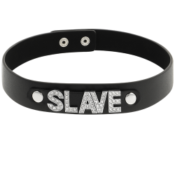 Collier ras de cou noir Slave Coquette Chic