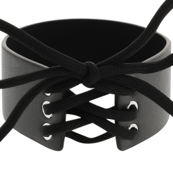 Collier ras de cou noir large Coquette Chic