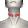 Collier ras de cou rouge coeur cadenas Coquette Chic