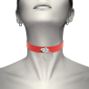 Collier ras de cou rouge avec boucle Coquette Chic