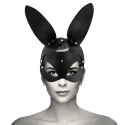 Masque cuir végan oreilles de lapin Coquette Chic
