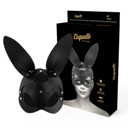 Masque cuir végan oreilles de lapin Coquette Chic