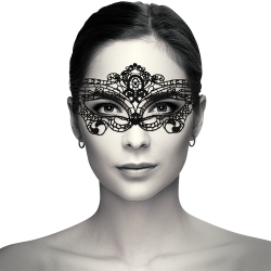 Masque fin en dentelle noire Coquette Chic