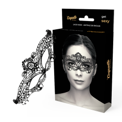 Masque fin en dentelle noire Coquette Chic