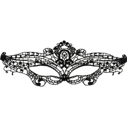 Masque fin en dentelle noire Coquette Chic