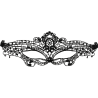 Masque fin en dentelle noire Coquette Chic