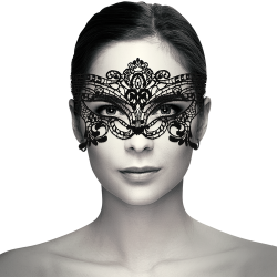 Masque large en dentelle noire Coquette Chic