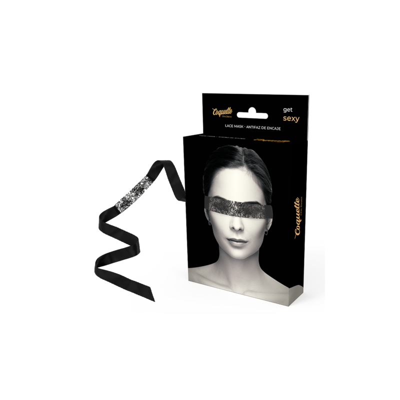 Masque ruban en dentelle noire Coquette Chic