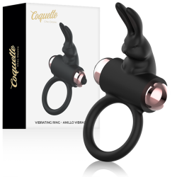 Cockring vibrant Lapin noir Coquette Chic