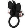 Cockring vibrant Papillon noir Coquette Chic