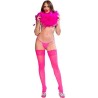 Bas dentelle fuchsia Chilirose