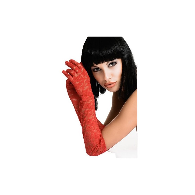 Gants en dentelle rouge Chilirose