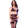 Ensemble 4 pièces noir et rouge Chilirose