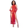 Robe et gants dentelle rouge Chilirose