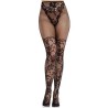 Bas en dentelle Dahlia avec filet noir Leg Avenue
