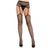 Bas dentelle et porte-jarretelle noir Leg Avenue