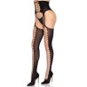 Bas 1968 dentelle et porte-jarretelle noir Leg Avenue