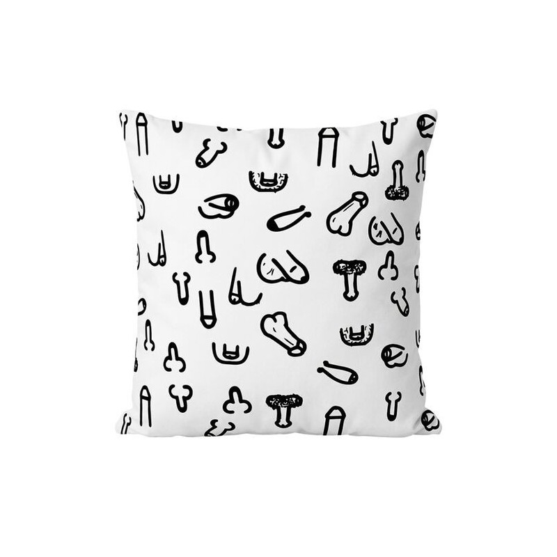 Coussin à motifs érotiques
