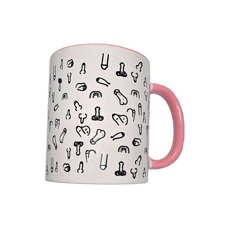 Mug blanc à motifs érotiques