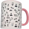 Mug blanc à motifs érotiques