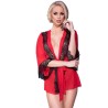 Nuisette peignoir rouge Chilirose