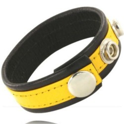 Sangle pénienne en cuir jaune Leather Body